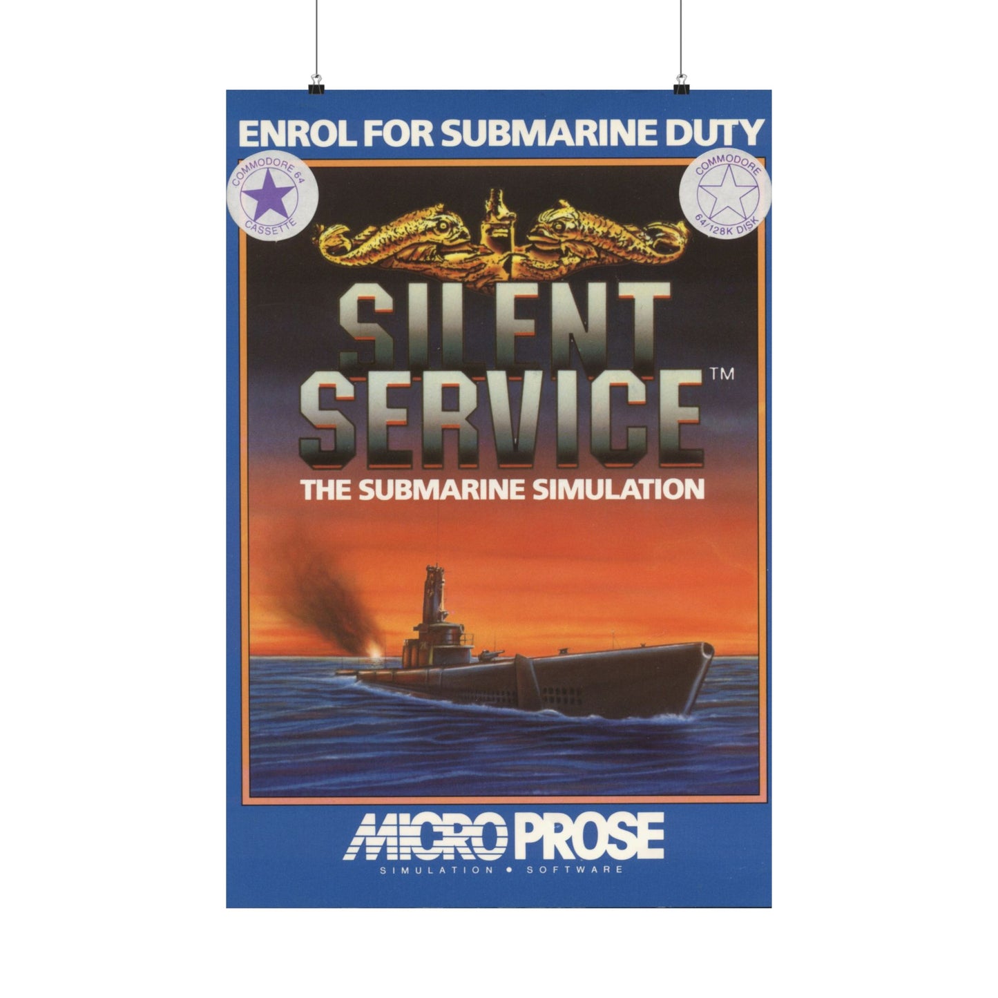 Silent Service Game Box Art Poster – The Ultimate Submarine Warfare Experience