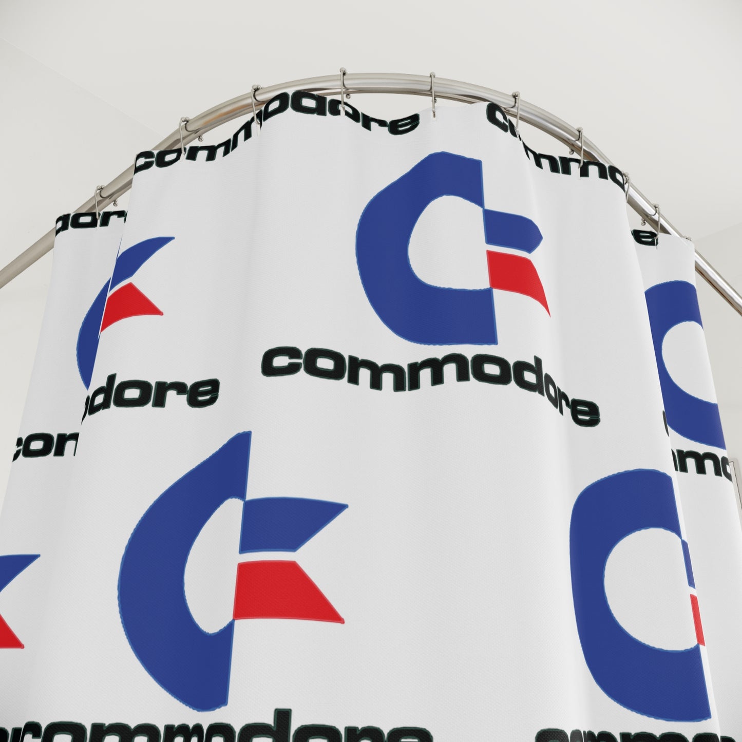 Commodore Logo Shower Curtain – LOADING... READY... SHOWER