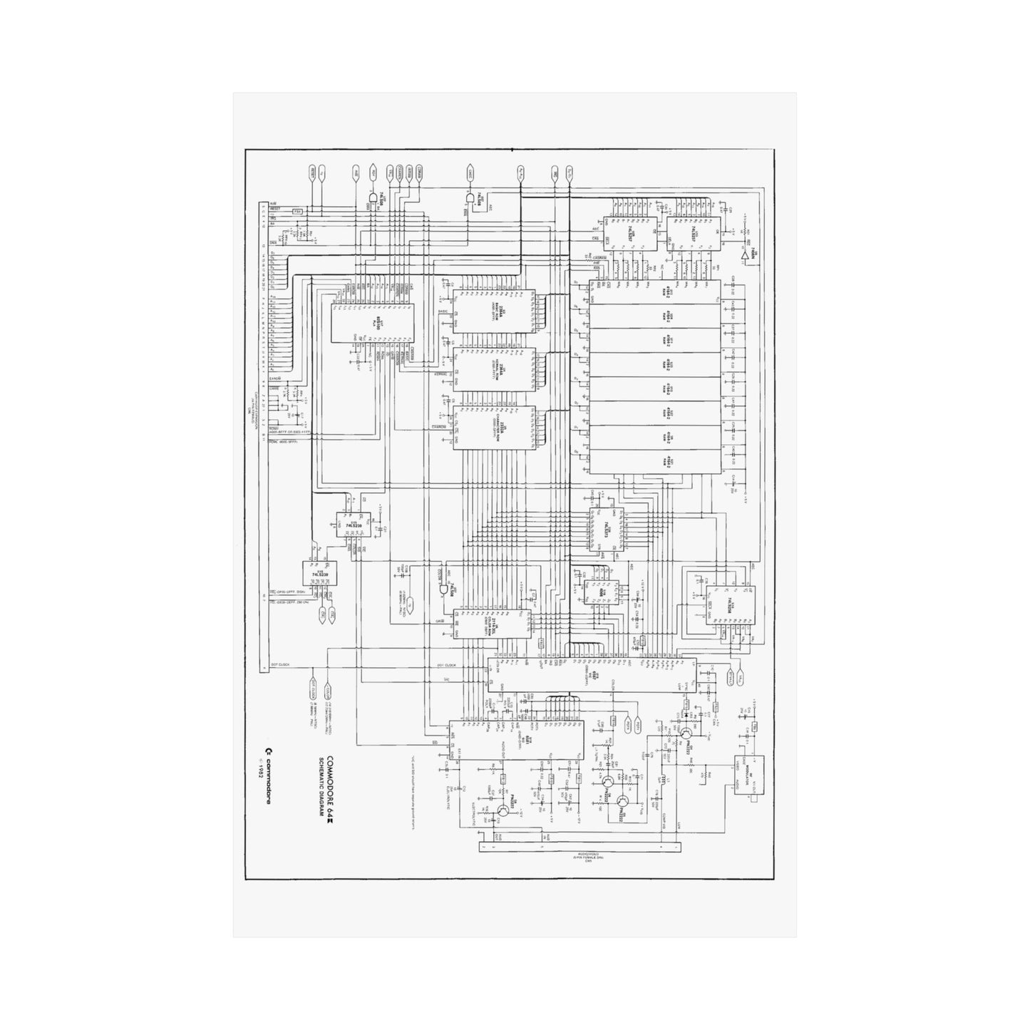 Commodore 64 Schematic Poster – The Blueprint of a Legend