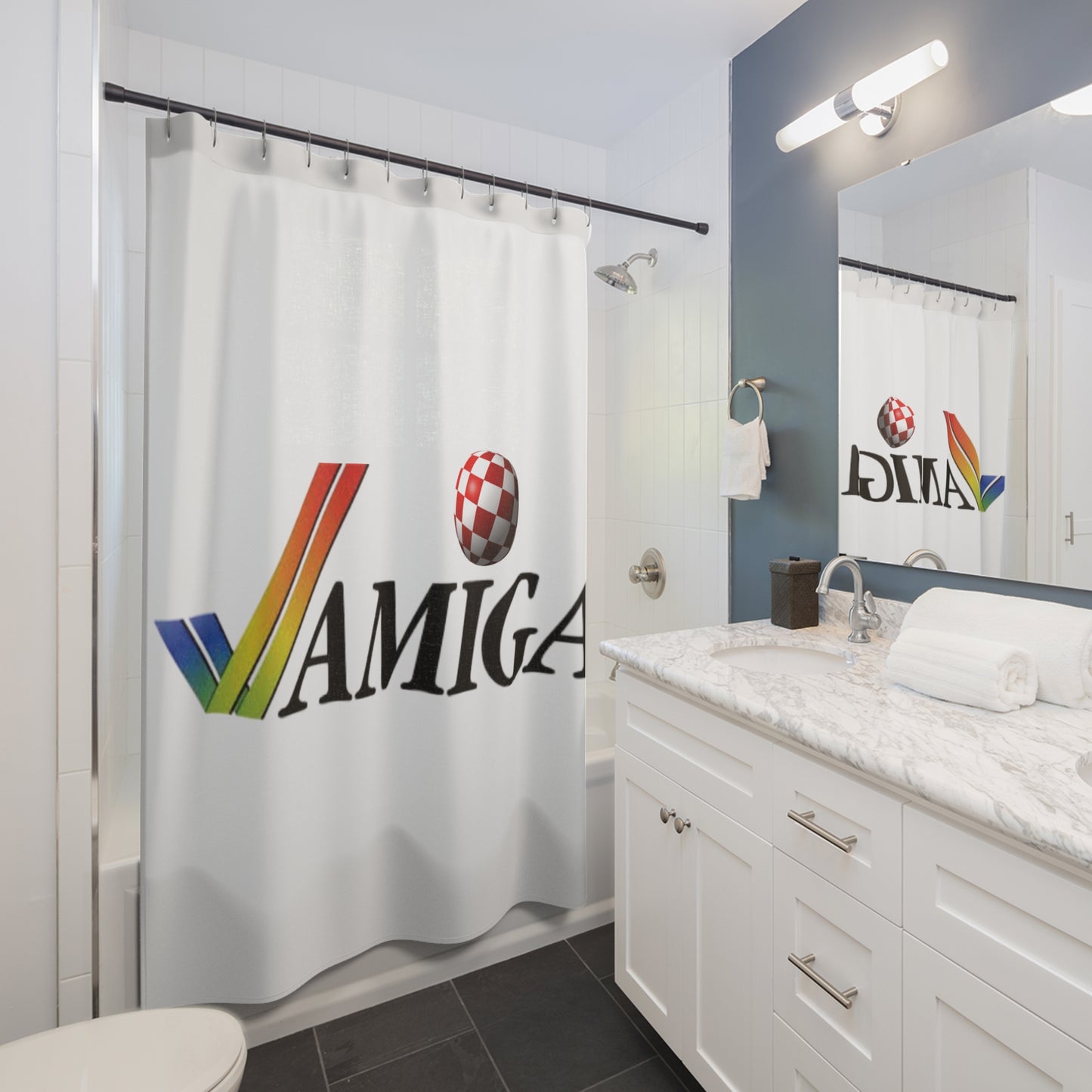 Amiga Logo Shower Curtain – Kickstart Your Morning… and Your Shower!