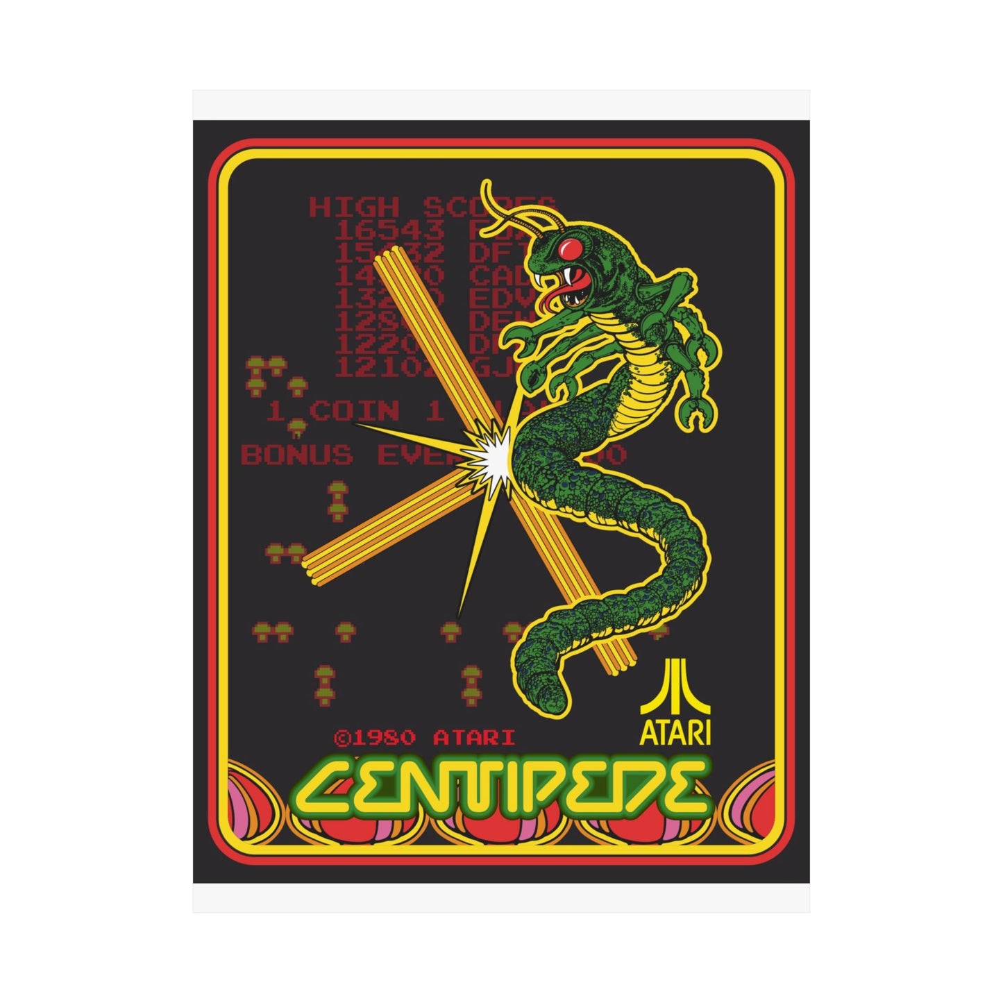 Centipeda Video Game Poster – Arcade Perfection