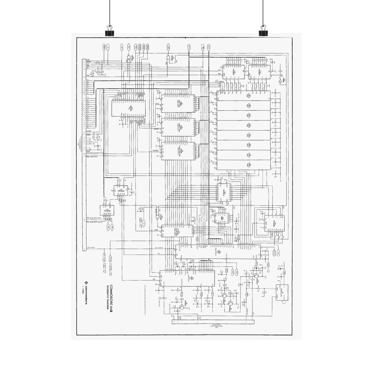 Commodore 64 Schematic Poster – The Blueprint of a Legend