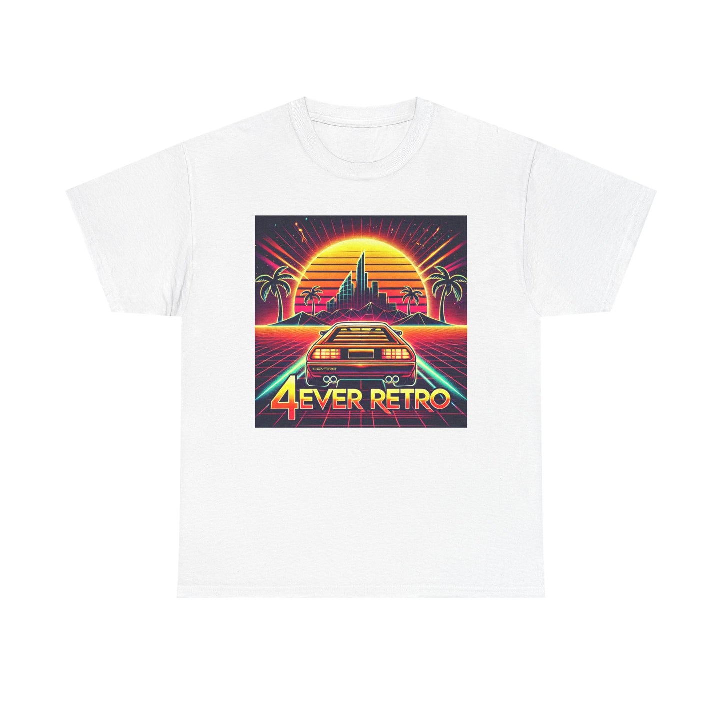 4ever Retro Outrun Tee – Drive into Neon Nostalgia