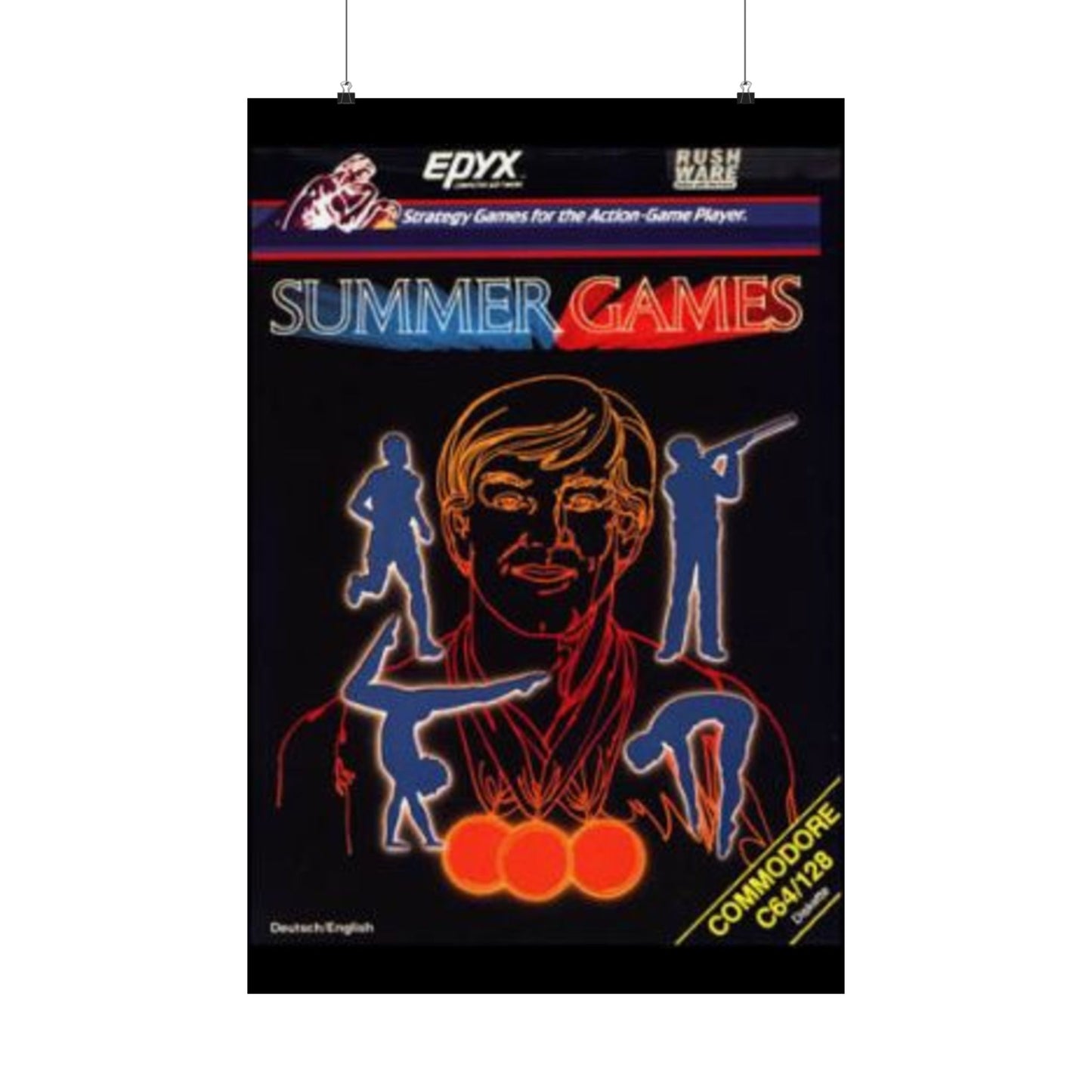 Summer Games Box Art Poster – A Tribute to Classic 8-Bit Competition