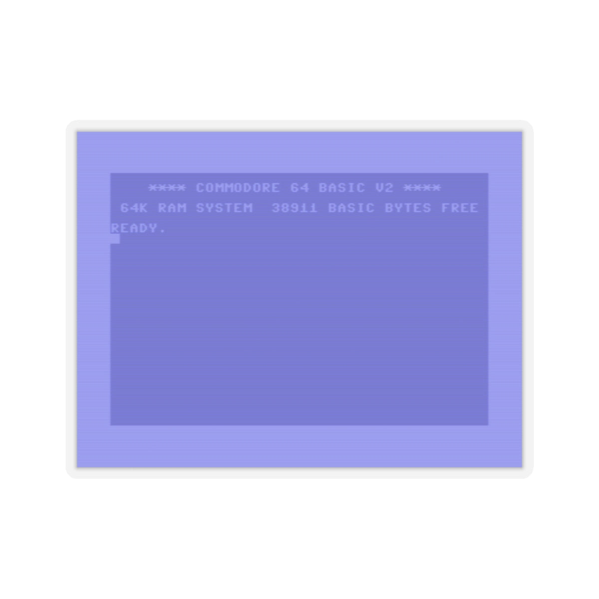 Commodore 64 Ready Screen Sticker – Legends Boot Up in Basic!