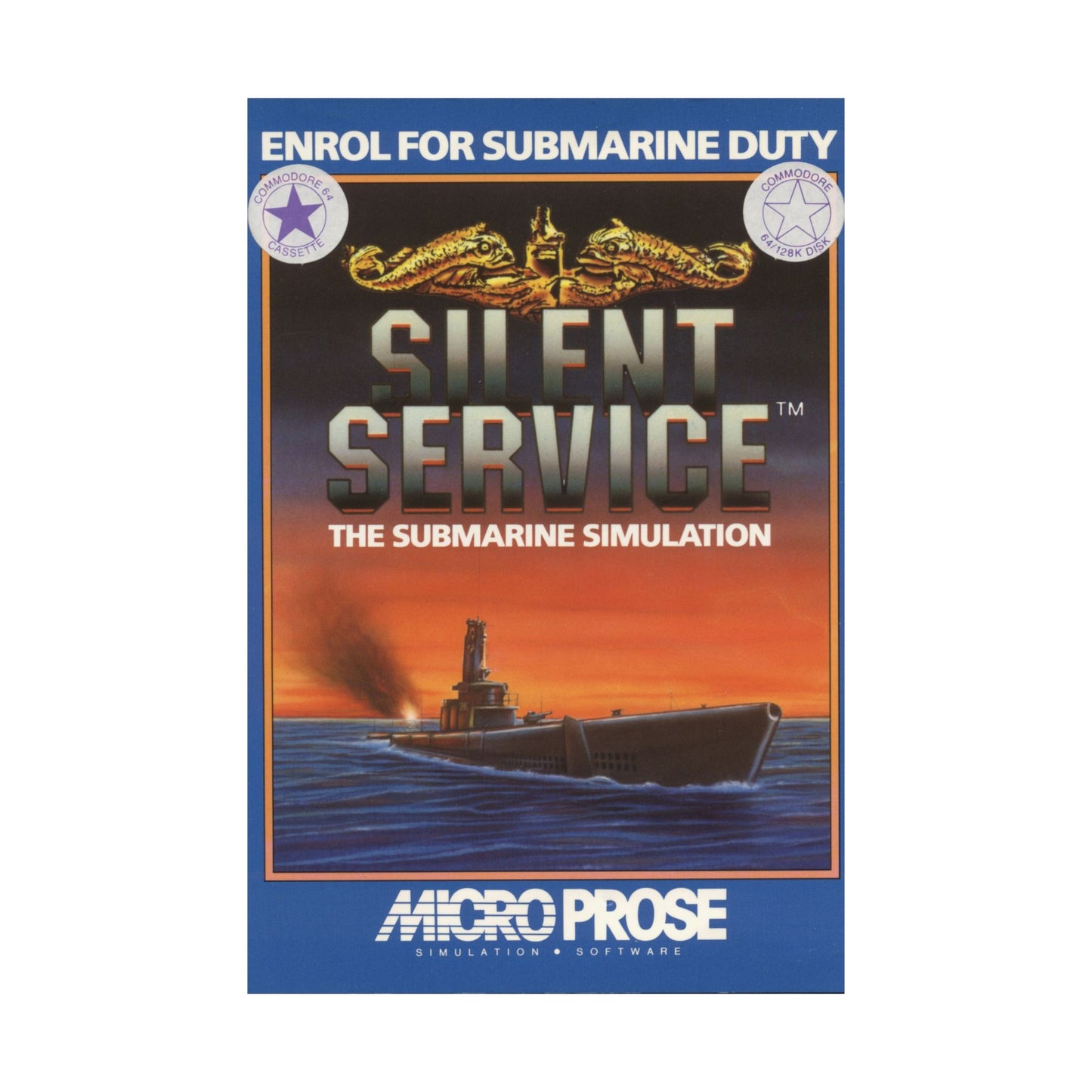 Silent Service Game Box Art Poster – The Ultimate Submarine Warfare Experience