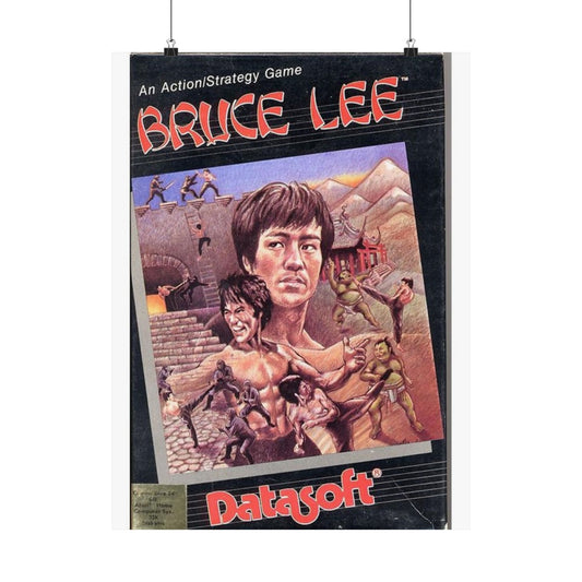 Bruce Lee C64 Game Box Art Poster – Retro Martial Arts Action