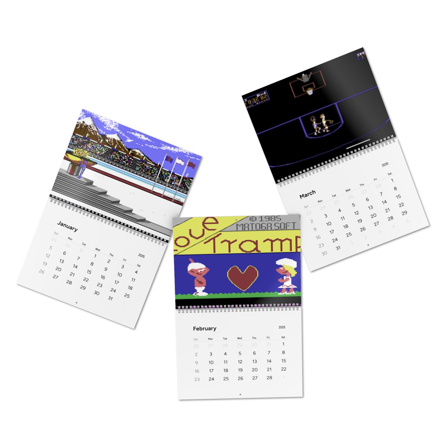 Commodore 64 Game Screenshot Calendar – A Year of 8-Bit Nostalgia