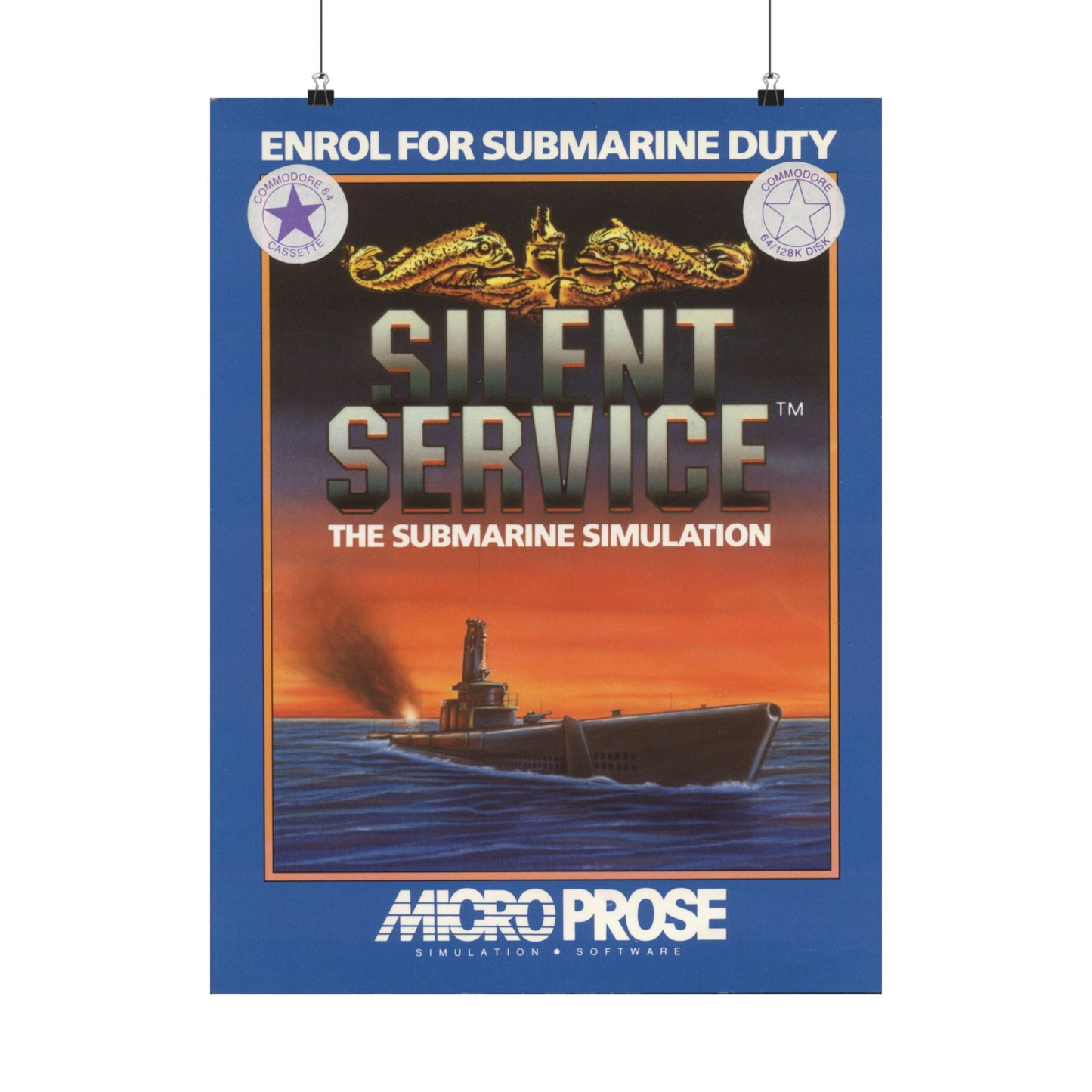 Silent Service Game Box Art Poster – The Ultimate Submarine Warfare Experience