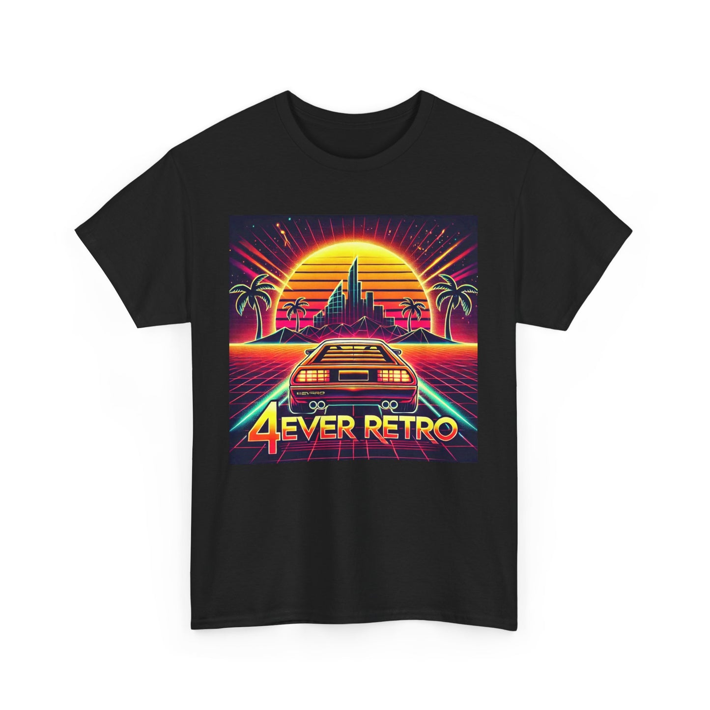 4ever Retro Outrun Tee – Drive into Neon Nostalgia