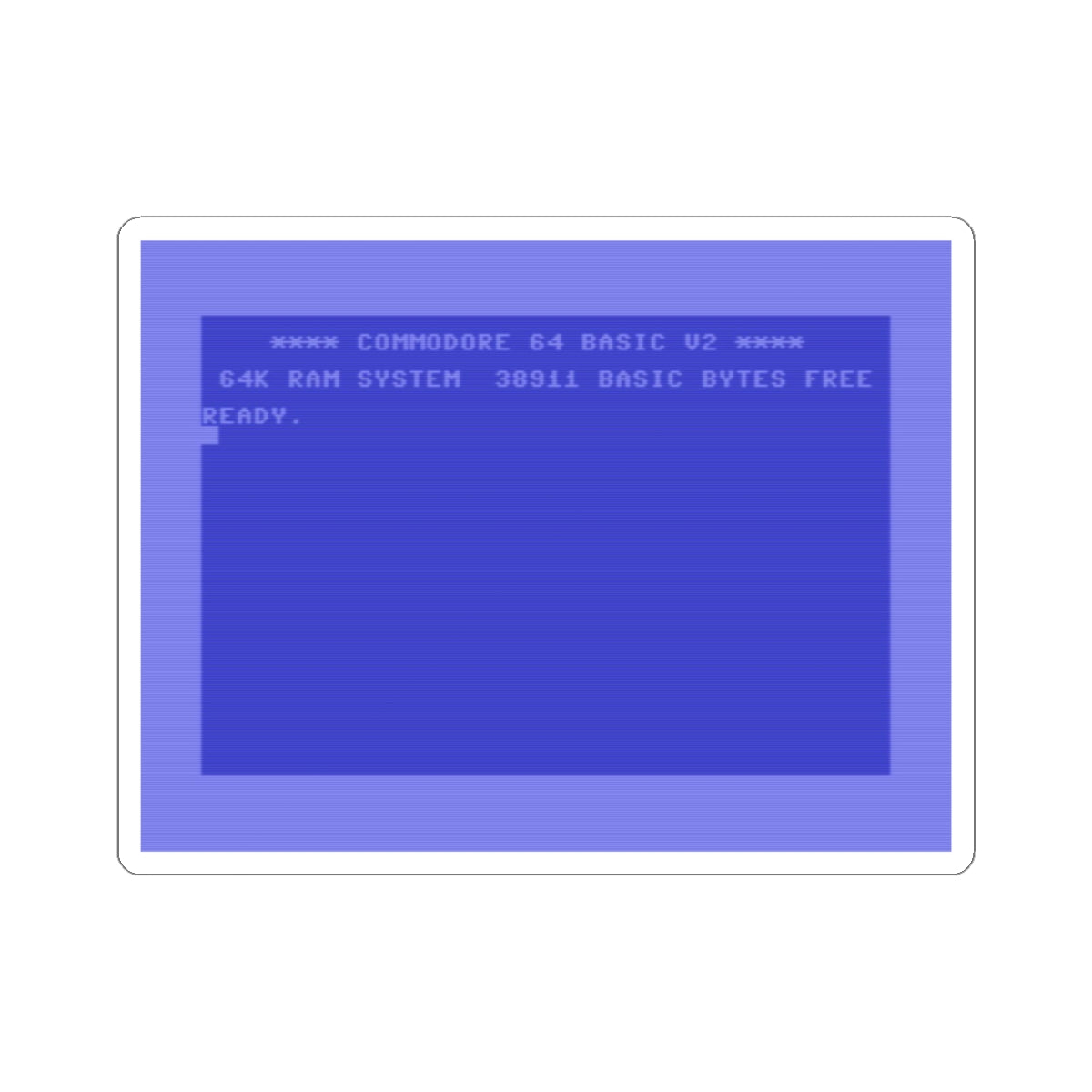 Commodore 64 Ready Screen Sticker – Legends Boot Up in Basic!