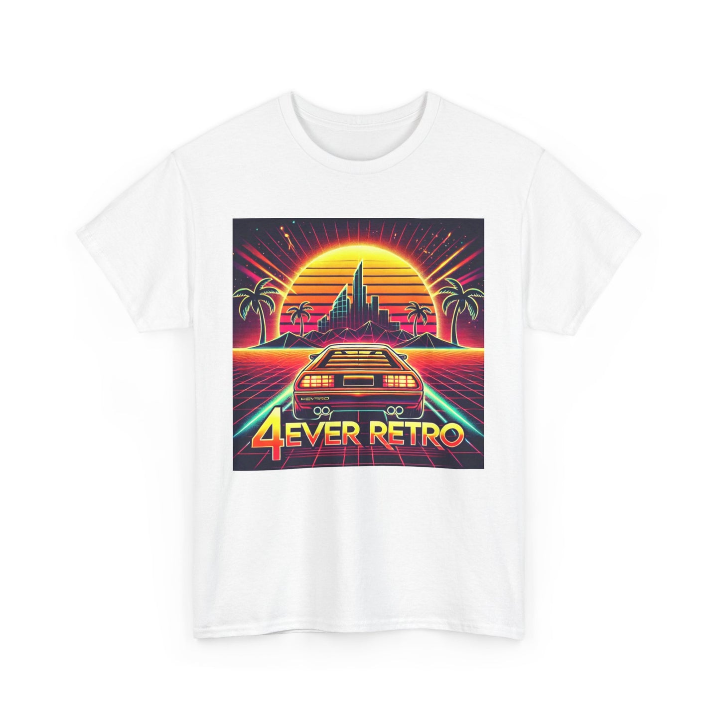 4ever Retro Outrun Tee – Drive into Neon Nostalgia