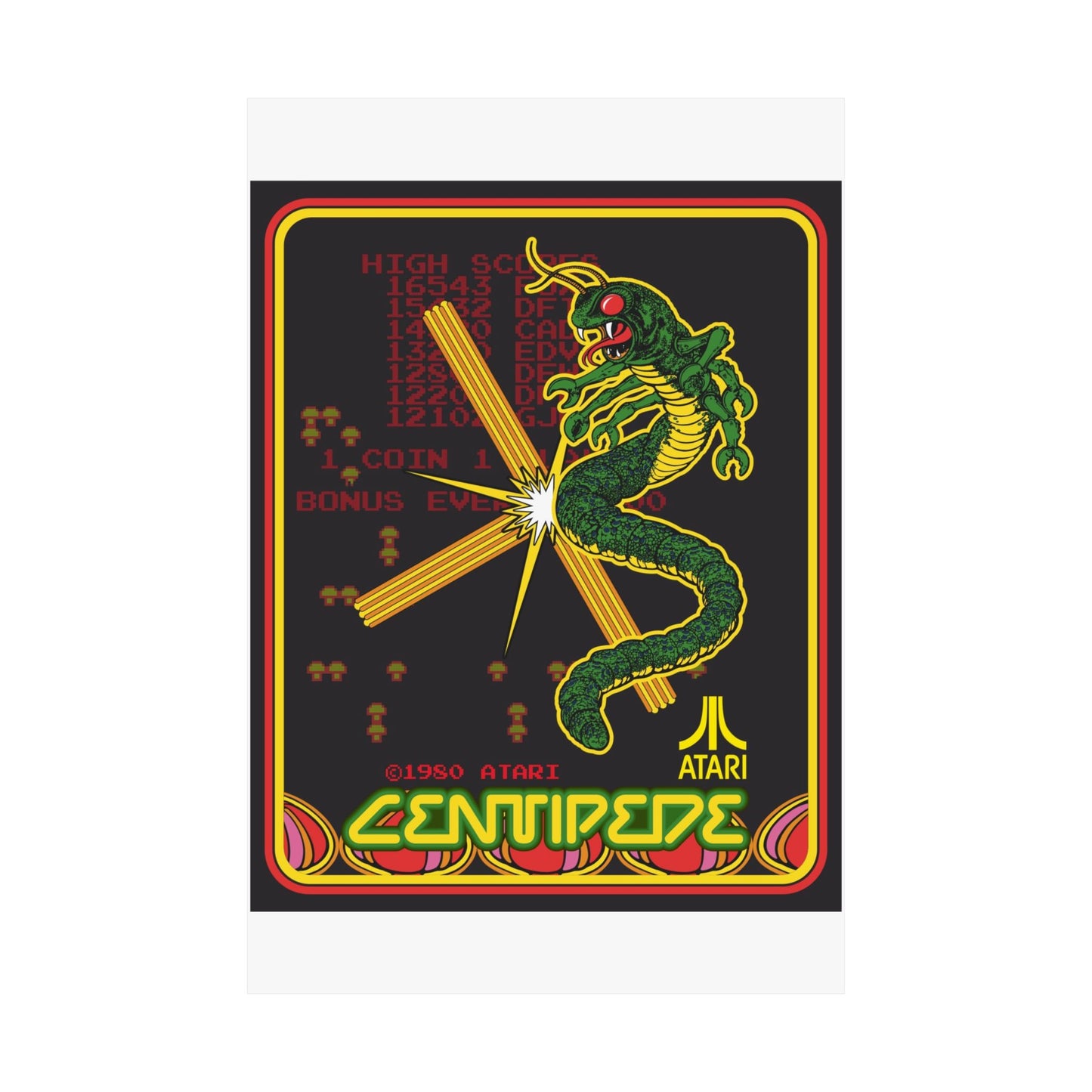 Centipeda Video Game Poster – Arcade Perfection