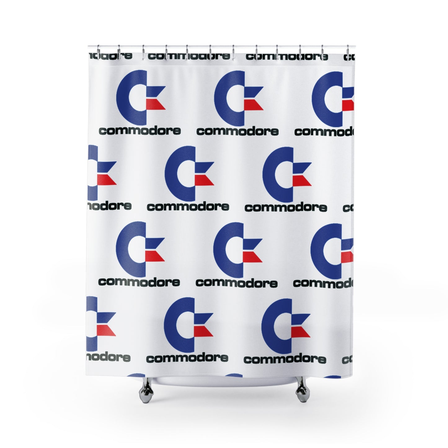 Commodore Logo Shower Curtain – LOADING... READY... SHOWER