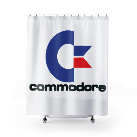 Commodore Logo Shower Curtain – Stay Classic While You Wash Your A*…sterisk!