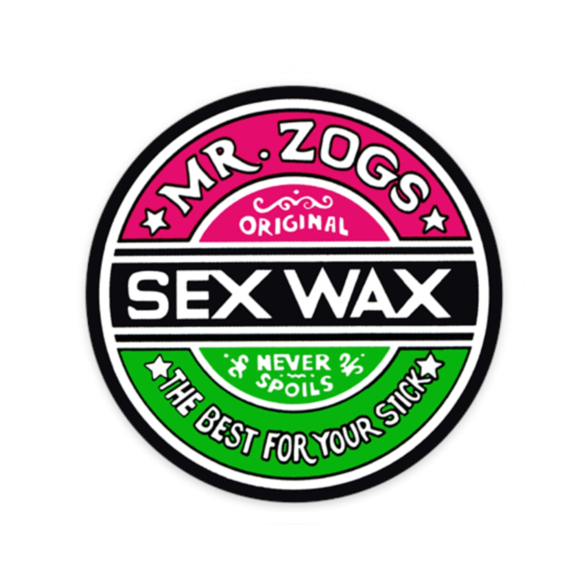 Mr. Zog’s Sex Wax Classic Sticker – Surf’s Up Nostalgia