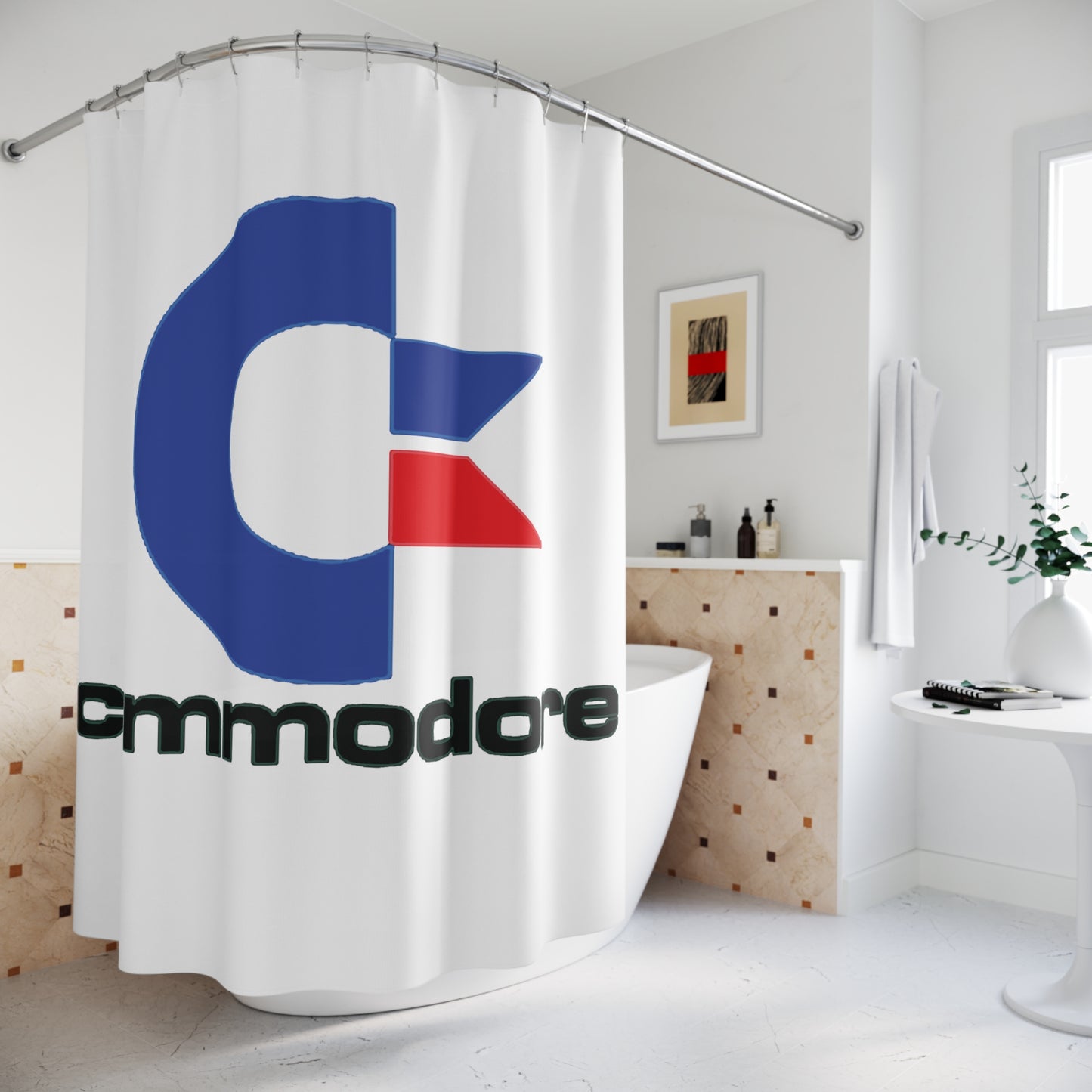 Commodore Logo Shower Curtain – Stay Classic While You Wash Your A*…sterisk!