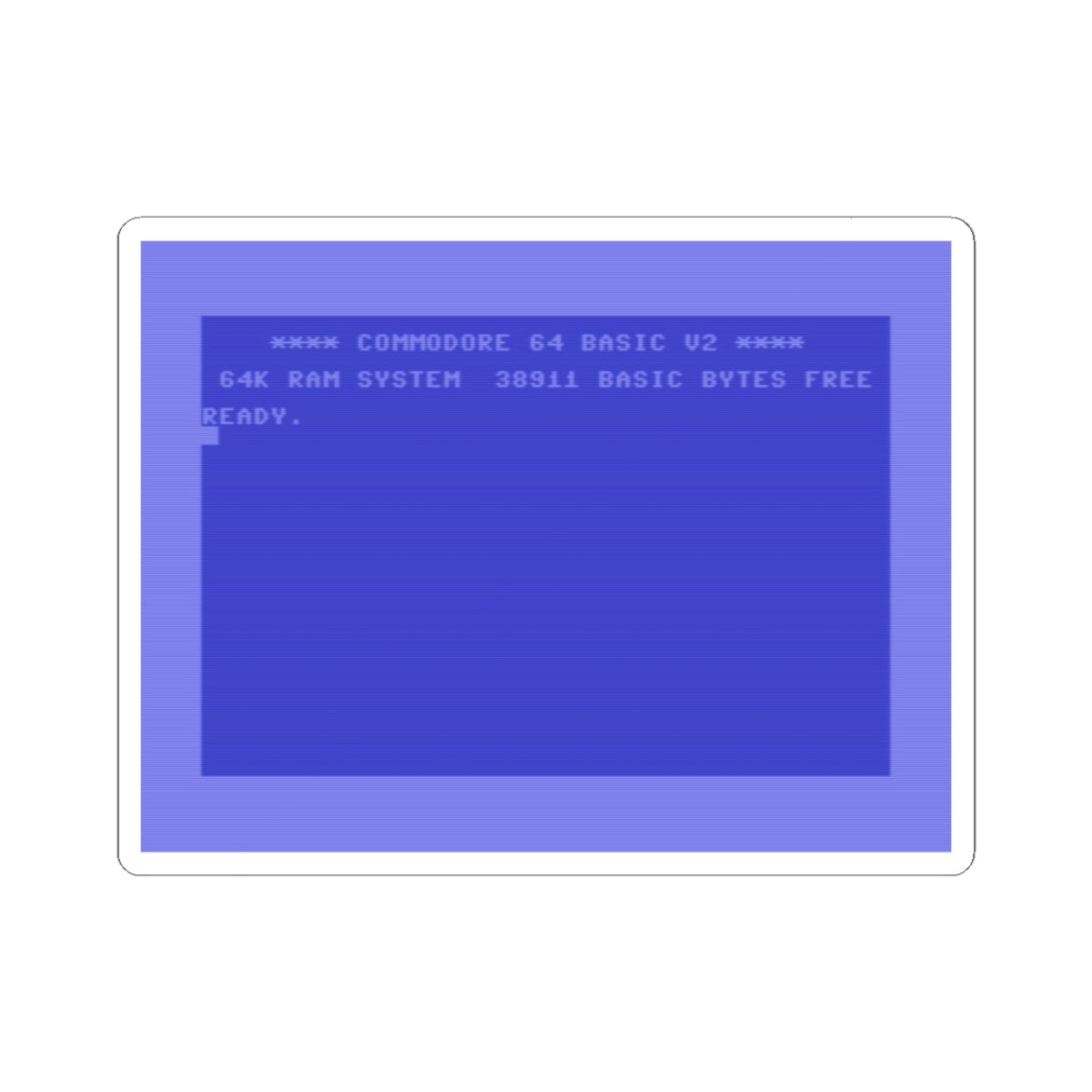 Commodore 64 Ready Screen Sticker – Legends Boot Up in Basic!