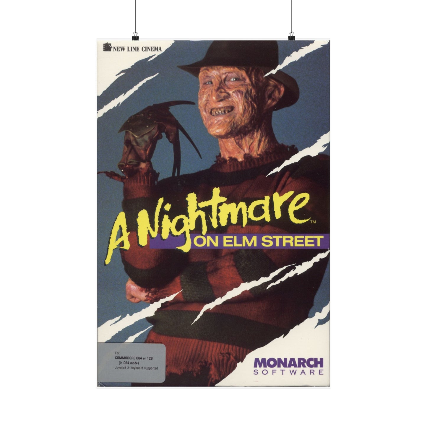 A Nightmare on Elm Street Game Box Art Poster – Retro Horror Gaming Nostalgia