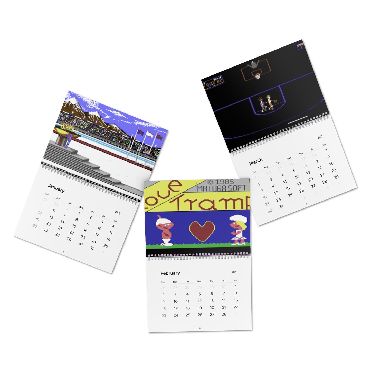 Commodore 64 Game Screenshot Calendar – A Year of 8-Bit Nostalgia