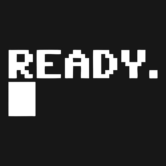 "READY" Prompt Commodore C64 - Vinyl Decal / Sticker