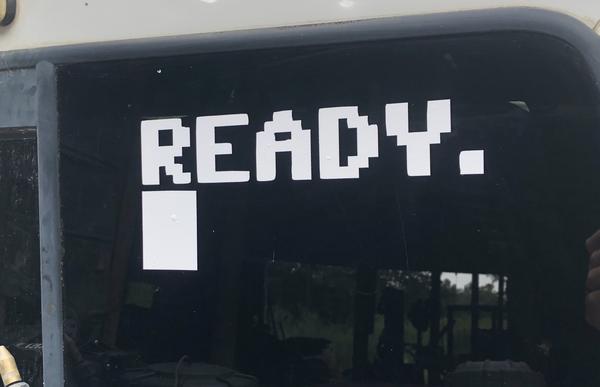 "READY" Prompt Commodore C64 - Vinyl Decal / Sticker